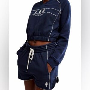 NWOT SET Size Small Free People Movement Seeing Double Navy Set